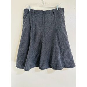 Divided by H&M Women's Wool Blend Gray Flared Miniskirt Size 10
